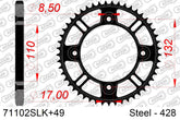 Corona AFAM 71102SLK+49 in acciaio passo 428 GAS-GAS MC 85 2021  -2023
